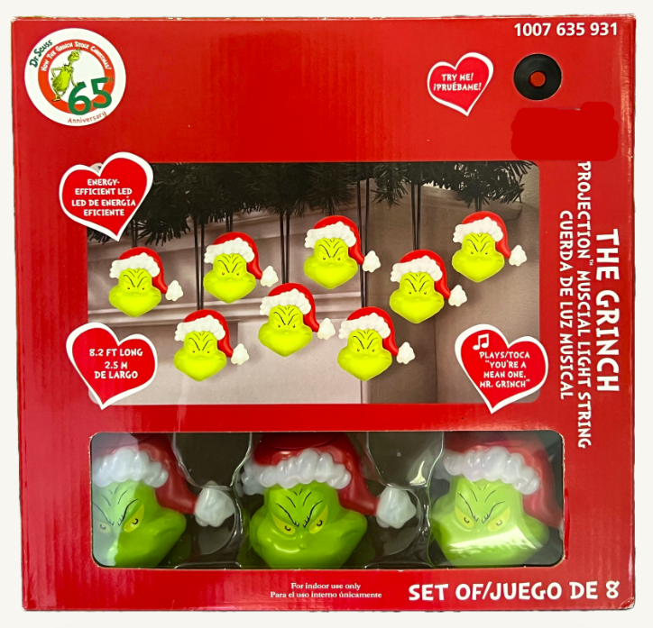 Dr Seuss Grinch Musical String Lights