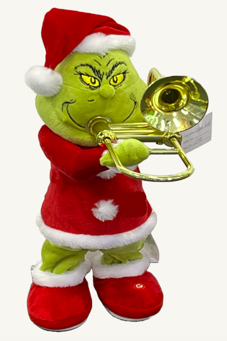 (Pre Order) Dr Seuss Standing Trombone Animated Grinch