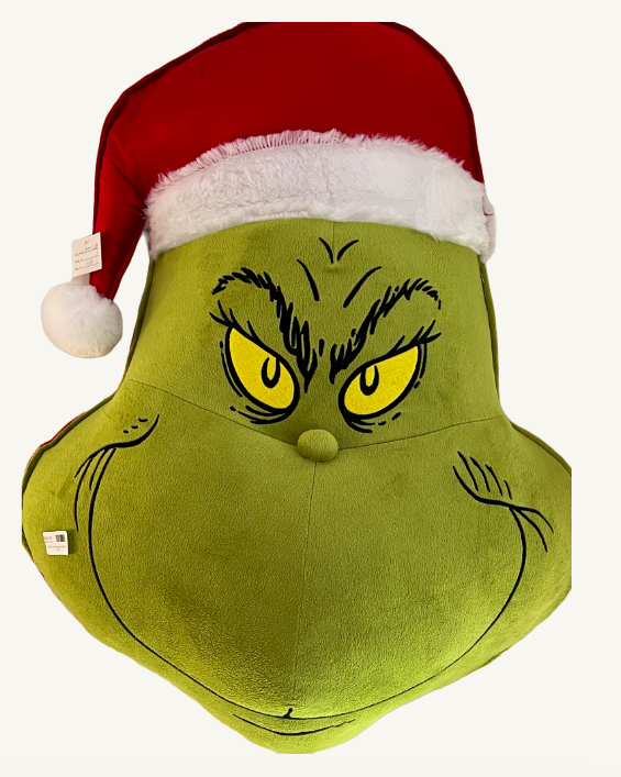 Dr Seuss Holiday Wall Hanging Grinch Head With Santa Hat