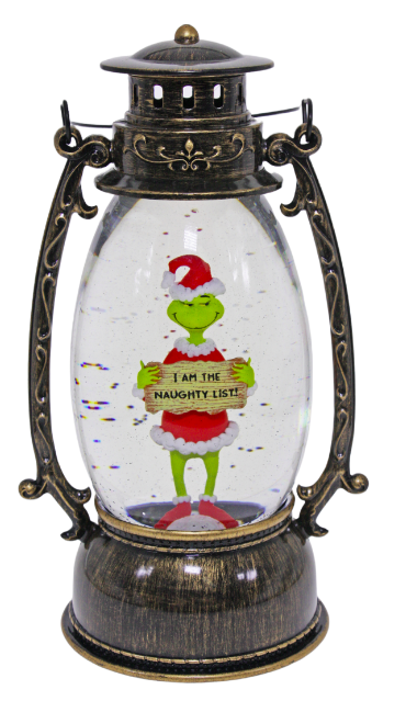 (Pre Order) Dr. Seuss Lantern "I Am the Naughty List" 24cm - Brass