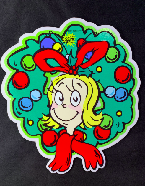 Dr Seuss Cindy Lou Wreath Indoor Acrylic Sign