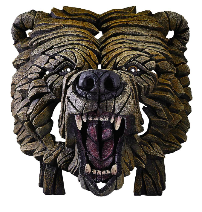 Edge Sculpture Grizzly Bear Bust
