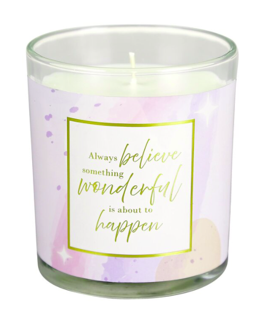 YOU ARE AN ANGEL Candle - "ALWAYS BELIEVE"
