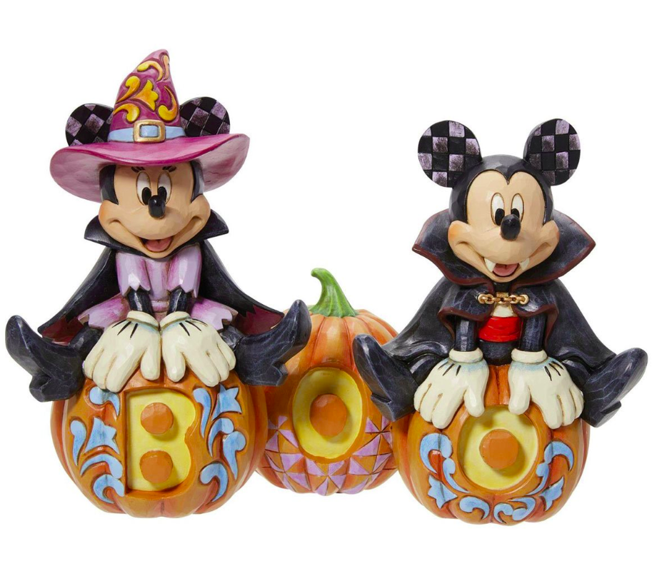 Jim Shore Disney Traditions Mickey Mouse and Minnie Mouse Halloween Figurine