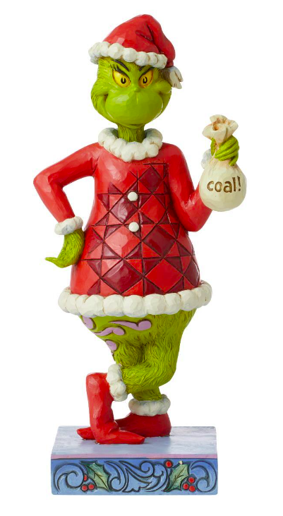 Grinch by Jim Shore - 23cm Grinch with Bag of Coal