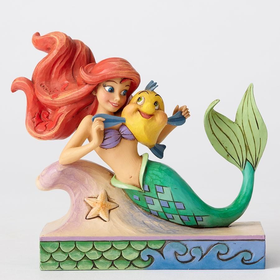 Jim Shore Disney Traditions - Ariel With Flounder Fun With Friends Figurine