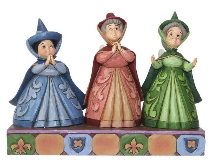 Jim Shore Disney Traditions - Aurora's Three Fairy Guardians - Royal Guests