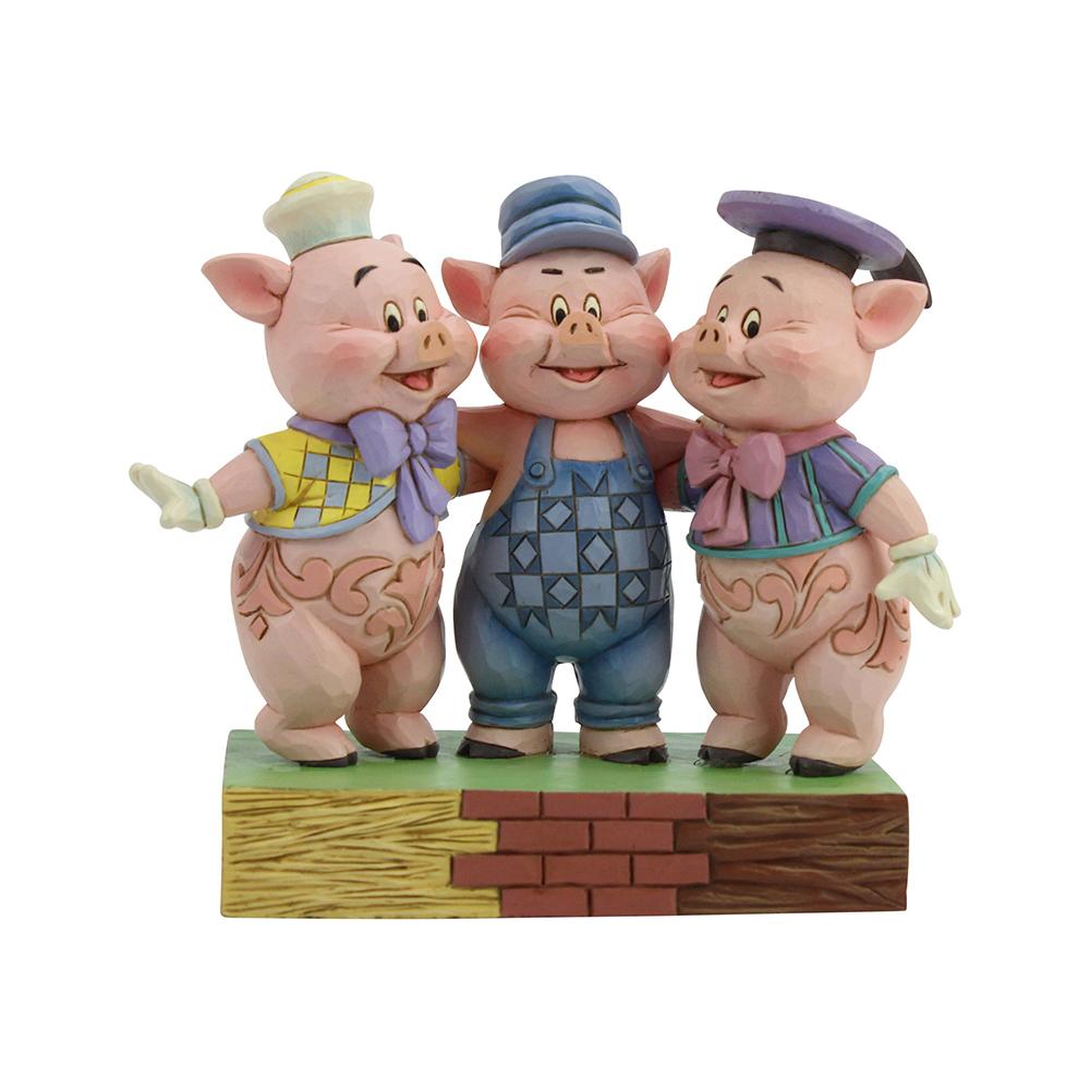 Jim Shore Disney Traditions - Silly Symphony Three Little Pigs - Squealing Siblings