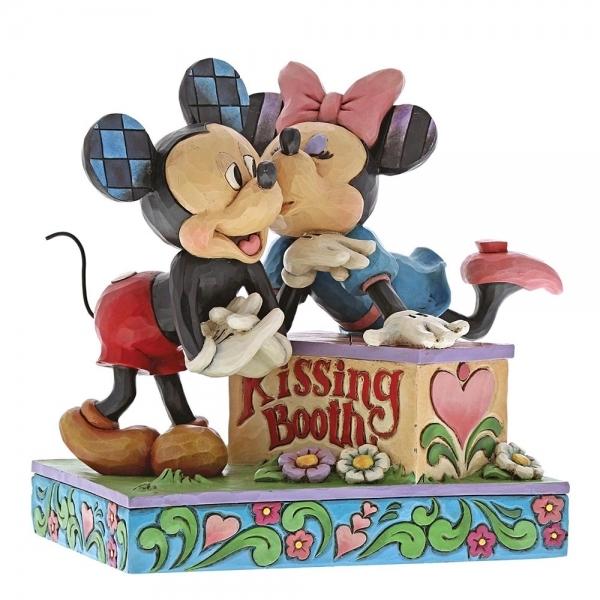 Jim Shore Disney Traditions - Mickey Mouse And Minnie Mouse Kissing Booth Figurine