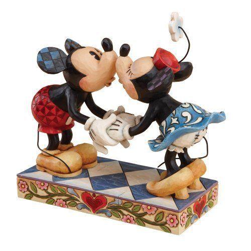 Jim Shore Disney Traditions - Mickey And Minnie Mouse Kissing Figurine