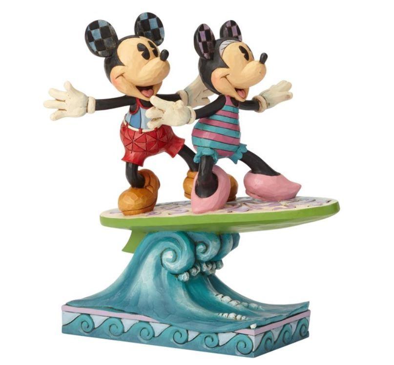 Jim Shore Disney Traditions - Mickey And Minnie On Surfboards Surf's Up! Figurine