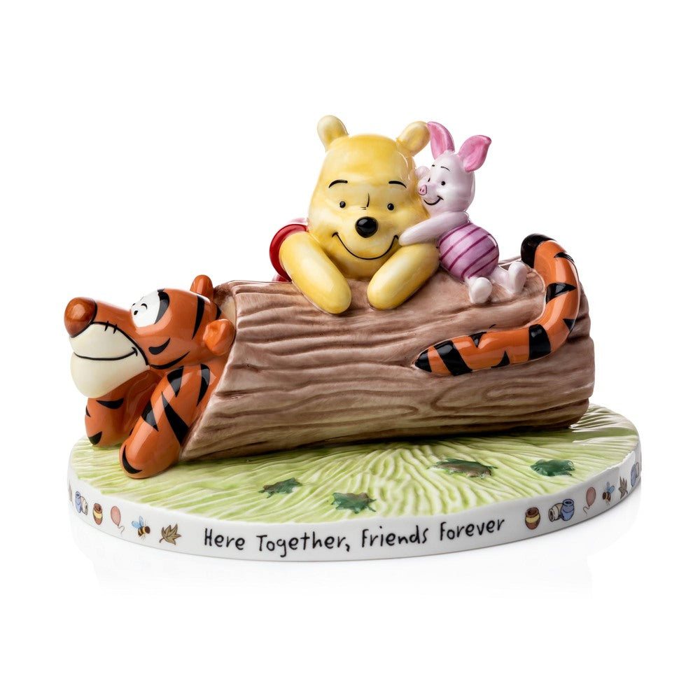 English Ladies Winnie The Pooh - Here Together, Friends Forever Figurine