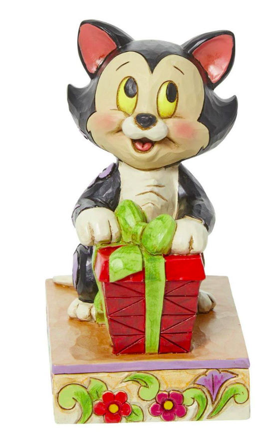 Jim Shore Disney Traditions Pinocchio Figaro with Present Figurine