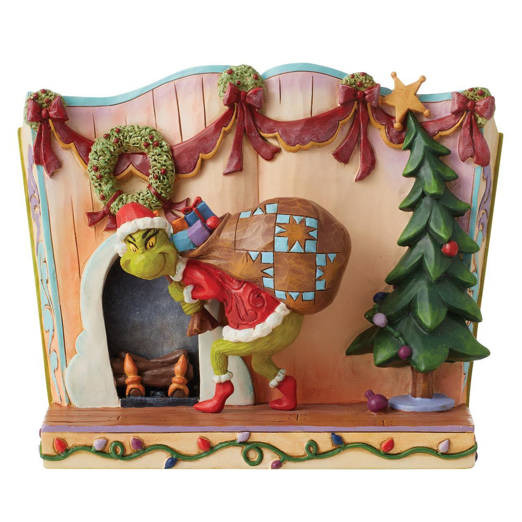 Grinch by Jim Shore - 16.5cm Grinch Stealing Presents Storybook