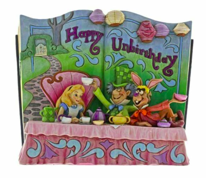 Jim Shore Disney Traditions - Alice in Wonderland Happy Unbirthday Storybook