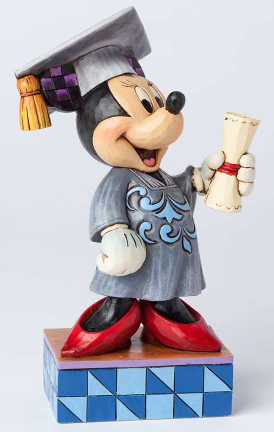Jim Shore Disney Congrats Grad Minnie Mouse Graduation Figurine  New