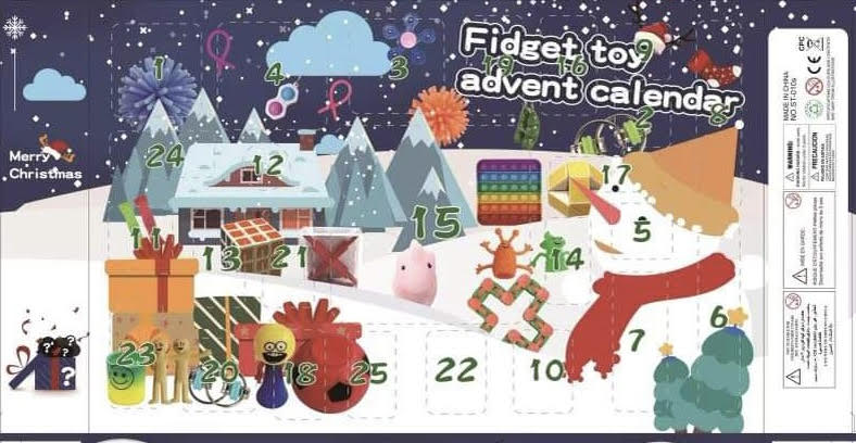 Fidget Advent Calendar Blue