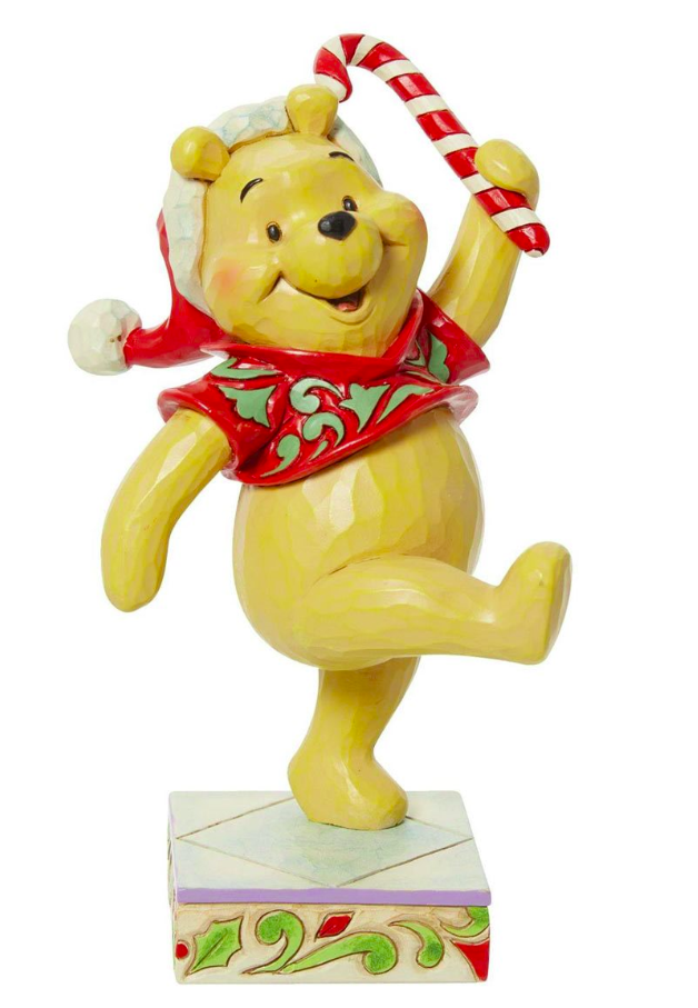 Jim Shore Disney Traditions Winnie the Pooh with Candy cane Figurine