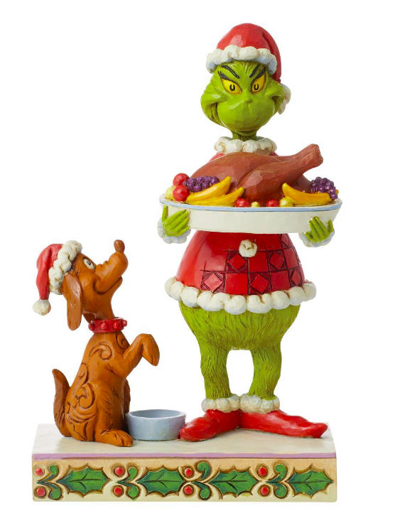 Grinch by Jim Shore - 19cm Grinch with Christmas Dinner
