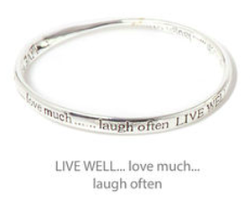 Equilibrium Message Bangle - Live Well