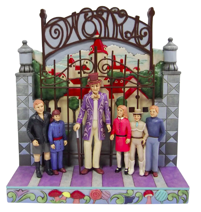 Jim Shore  Willy Wonka With Children By Gate