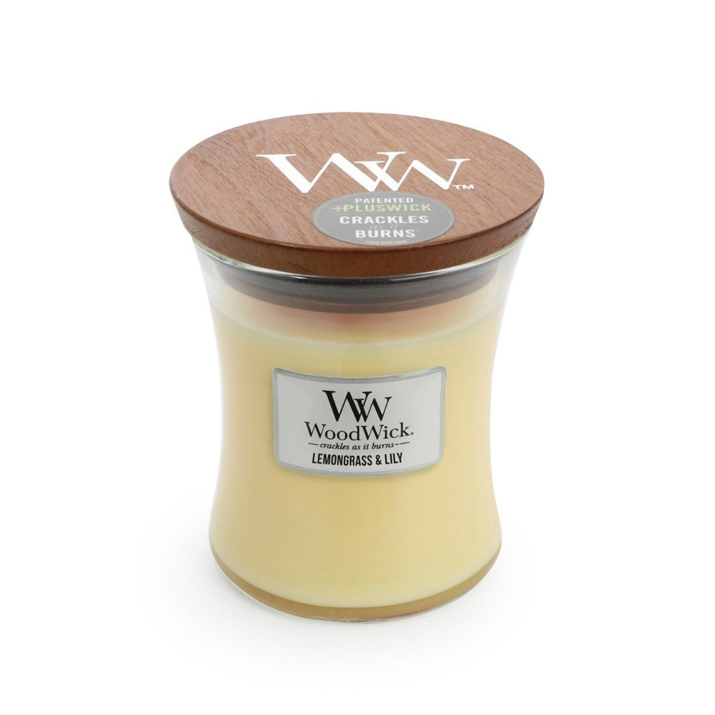 Woodwick Medium Candle - Lemongrass & Lilly