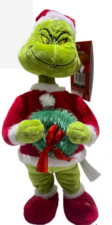 (Pre Order) Animated Grinch Santa Suit with Wreath 32 cm