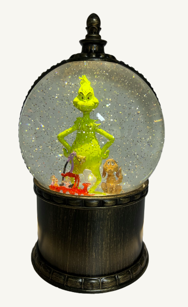 LED Water Spinning Grinch Globe With Train